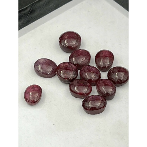 1x Natural Star Ruby Oval Cut Stones cabochon Polished Gemstone 6-7 Ct Per Stone - Picture 5 of 6